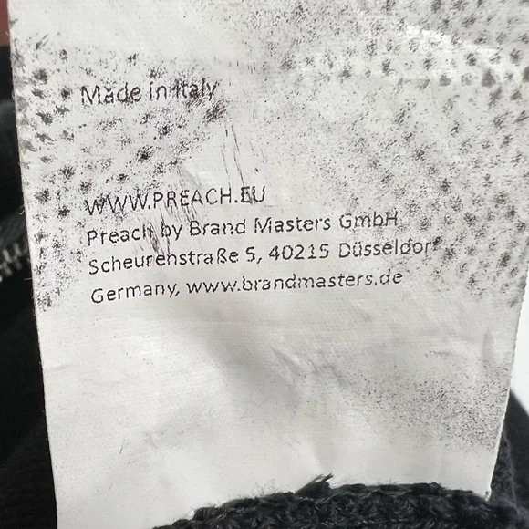 PREACH Italy Draped Cowl Neck Zip Dress Black Size L Avant Garde Made in Italy - Picture 7 of 16